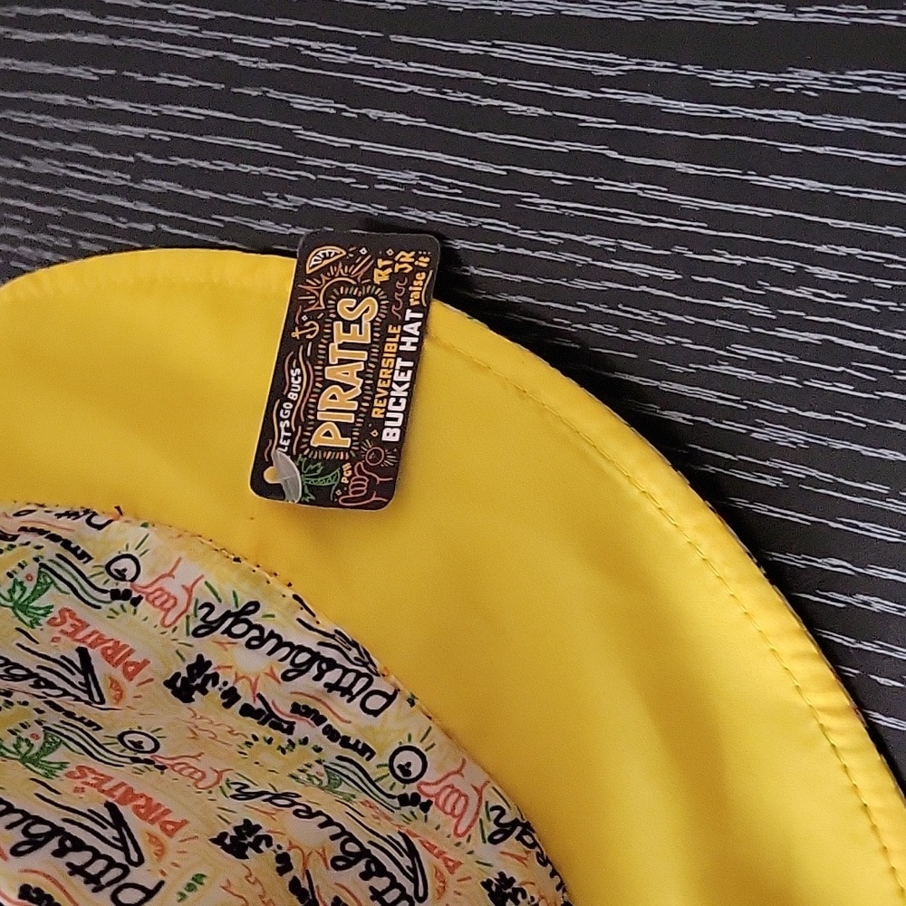 Yellow Pittsburgh Bucket Hat Reverdable - Picture 2 of 3